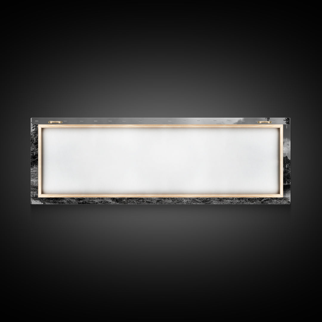 Cabin On Hill, Mountain Lake, Rustic Retreat, Canvas Print, Fall Wall Art, Cozy Home Decor, Adventure Landscape, Nature-Inspired Design