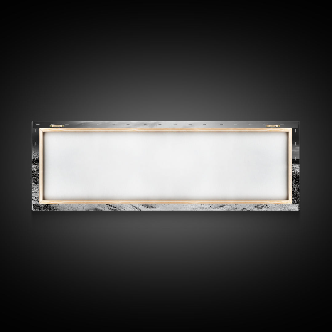 Rifle Seaside Scene, Tactical Still Life, Stormy Beach Mood, Canvas Print, Industrial Wall Art, Dramatic Photography, Masculine Decor