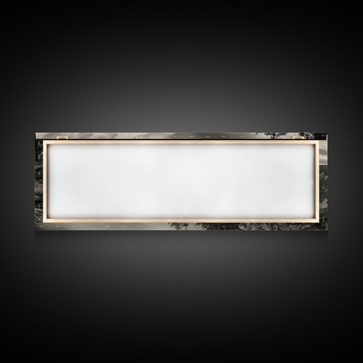 River Cliff View, Forested Mountains, Timeless Horizon, Framed Canvas Print, Living Room Wall Art, Cabin Rustic Decor, Moody Nature Art