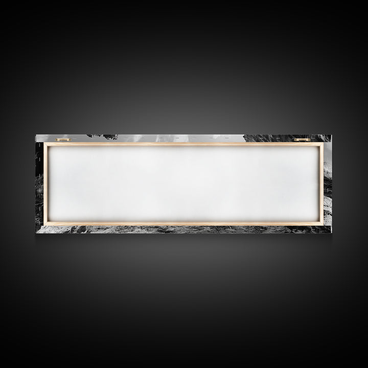 Coastal Rock Passage, Ocean Cliffside Art, Natural Texture Photography, Framed Canvas Print, Bathroom or Hallway Wall Art