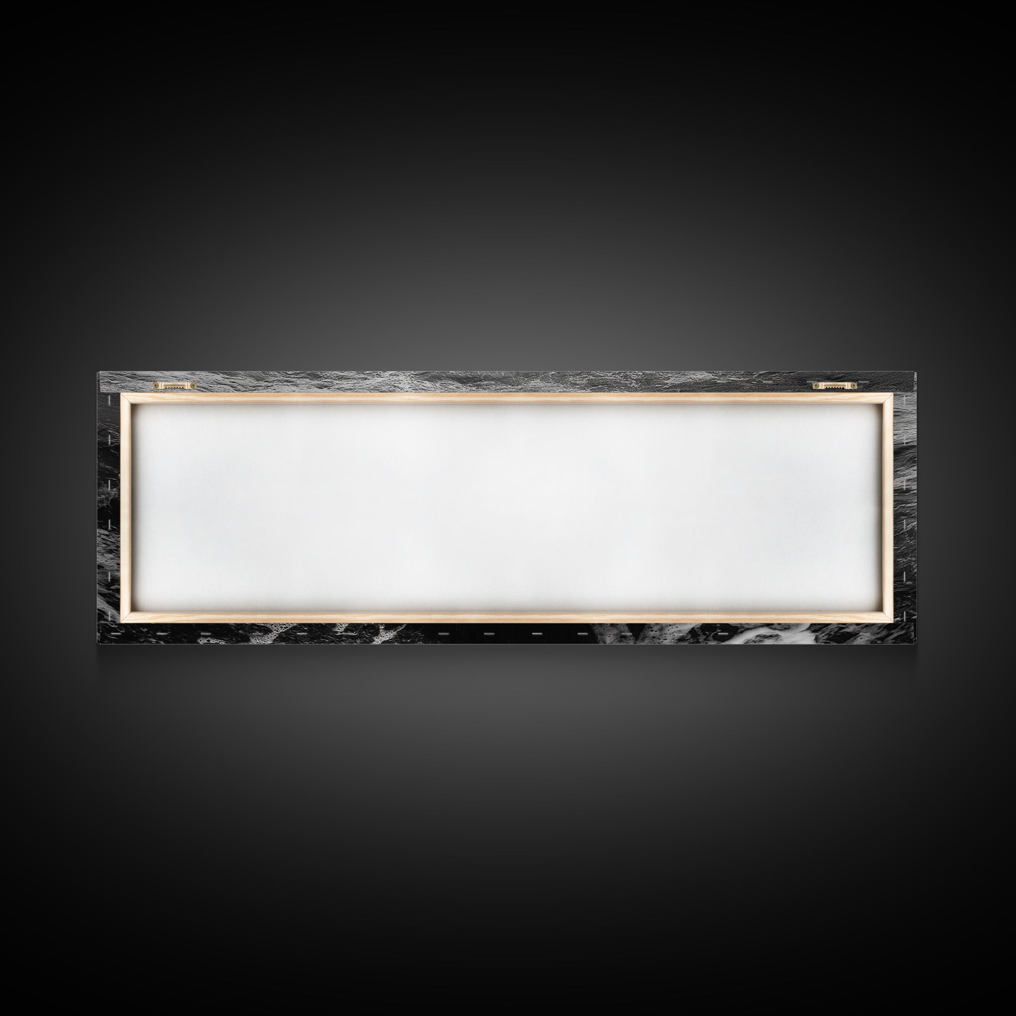 Crashing Waves Rock, Coastal Seascape, Ocean Photography, Black White Art, Framed Canvas Print, Nautical Bathroom Wall Decor