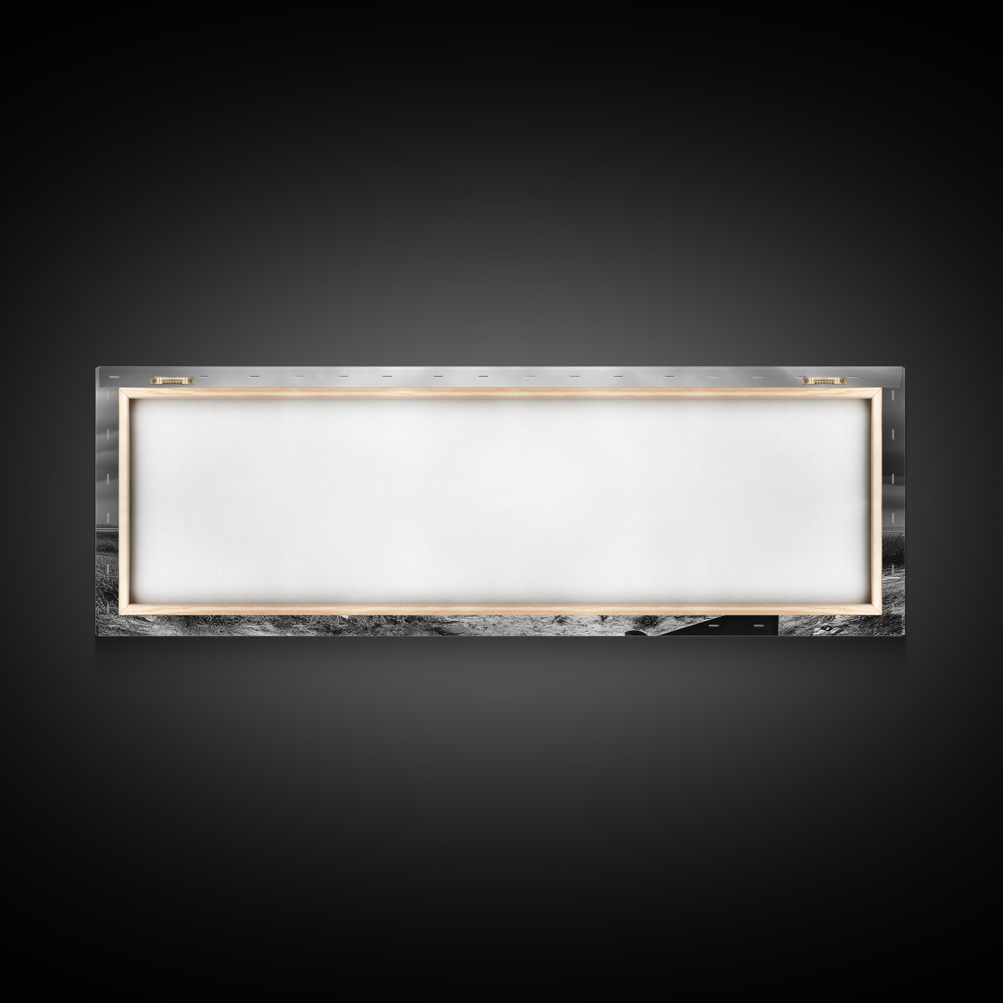 Coastal Rifle Scene, Outdoorsman Decor, Field and Sky Black and White Framed Canvas Print, Autumn Cabin or Lodge Wall Art