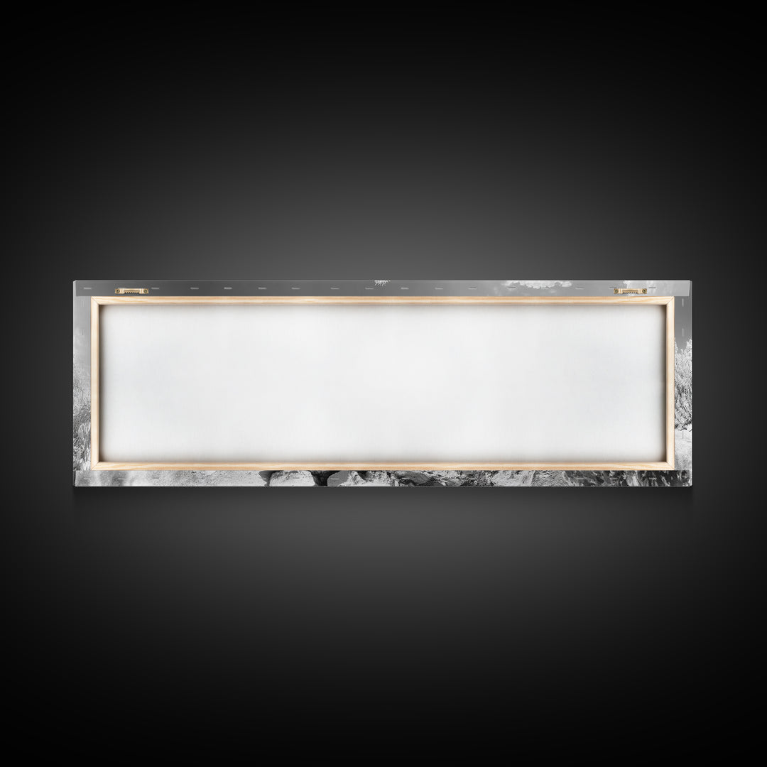 Desert Cactus Garden, Sunlit Southwest Scene, Nature Landscape Art, Canvas Print, Rustic Living Room Wall Decor, Boho Style