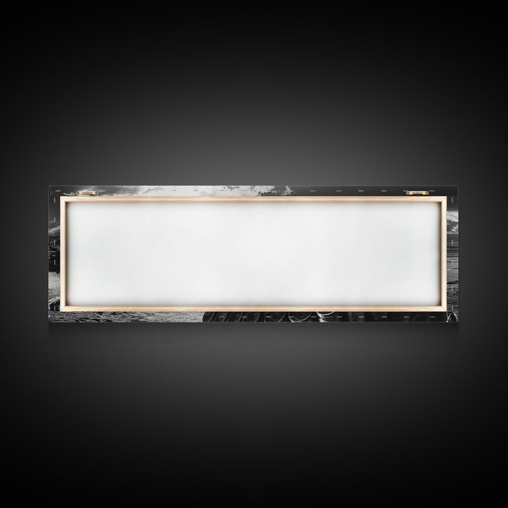 Beach Ammo, War Relic, Ocean Shoreline, WWII Remnants, Framed Canvas Print, Industrial Wall Art, Man Cave Decor, Coastal Photography