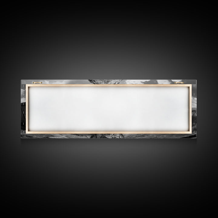 Abandoned Train Mask, Urban Surrealism, Monochrome Street Art, Modern Edgy Decor, Framed Canvas Print, Industrial Room Style