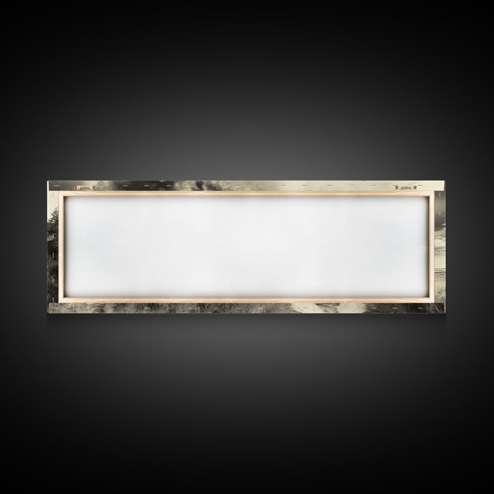 Country Road, Marshland Meadow, Lone Tree Landscape, Framed Canvas Print, Rustic Fall Wall Art, Entryway Decor, Neutral Nature Style