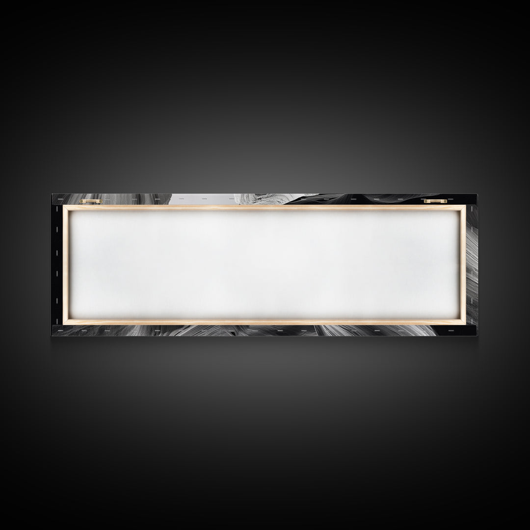 Desert Canyon Swirl, Abstract Rock Layers, Light and Shadow, Framed Canvas Print, Minimalist Living Room Art, Earth Tone Decor