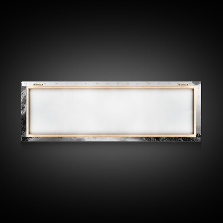 Cliffside Waterfall Coast, Misty Ocean Falls, Dramatic Drop, Nature Power, Framed Canvas Print, Scenic Landscape Wall Art, Spa Bathroom Decor