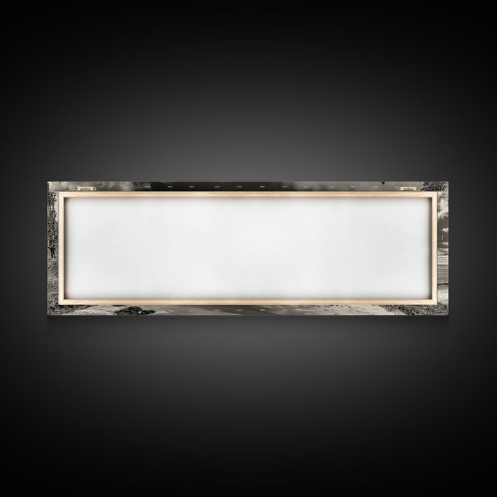 Cliffside Forest, Pacific Coastline, Dramatic Ocean View, Framed Canvas Print, Natural Landscape, Cabin Wall Art, Rustic Coastal Decor