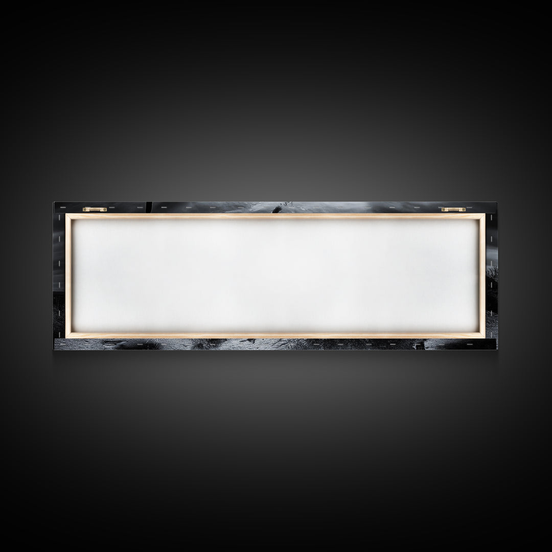 Desert Sunset, Cactus Silhouettes, Southwestern Landscape, Moody Sky Scene, Framed Canvas Print, Western Wall Art, Rustic Office Decor