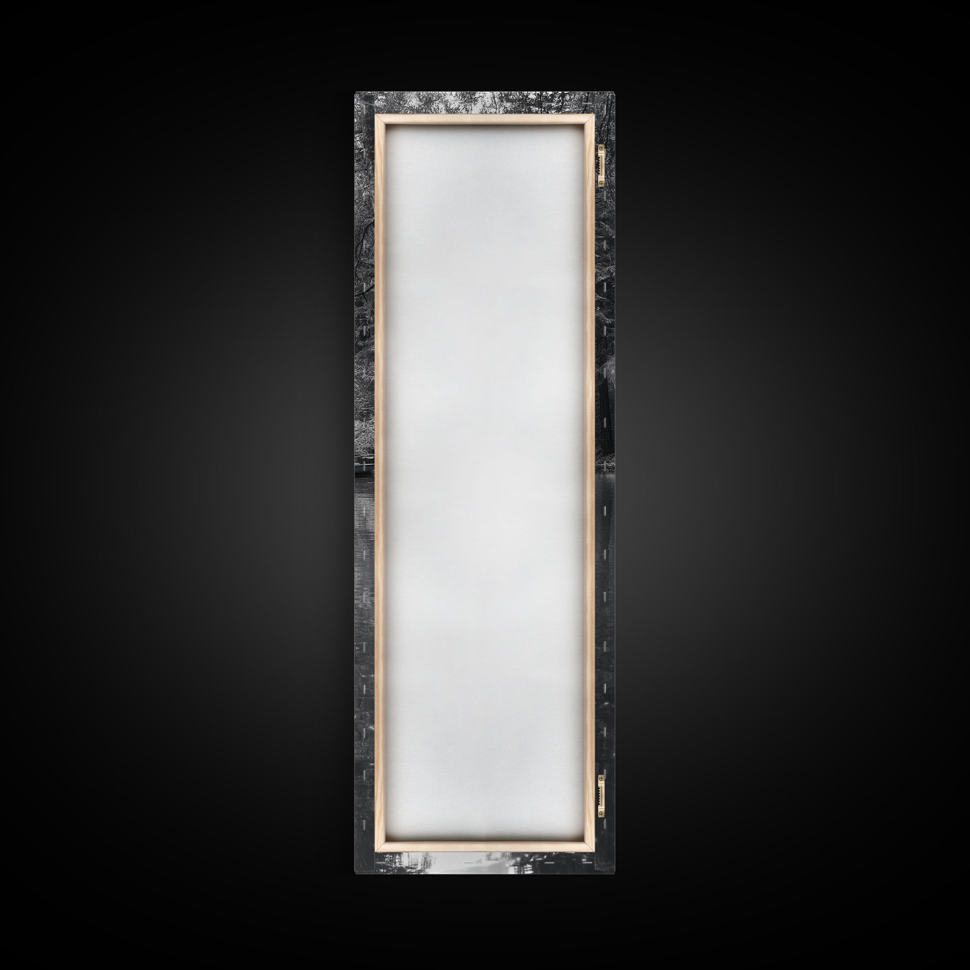 Cabin Reflection, Lake House Art, Cozy Forest Home, Canvas Print, Winter Wall Decor, Rustic Bedroom Artwork, Cabin Lover Gift