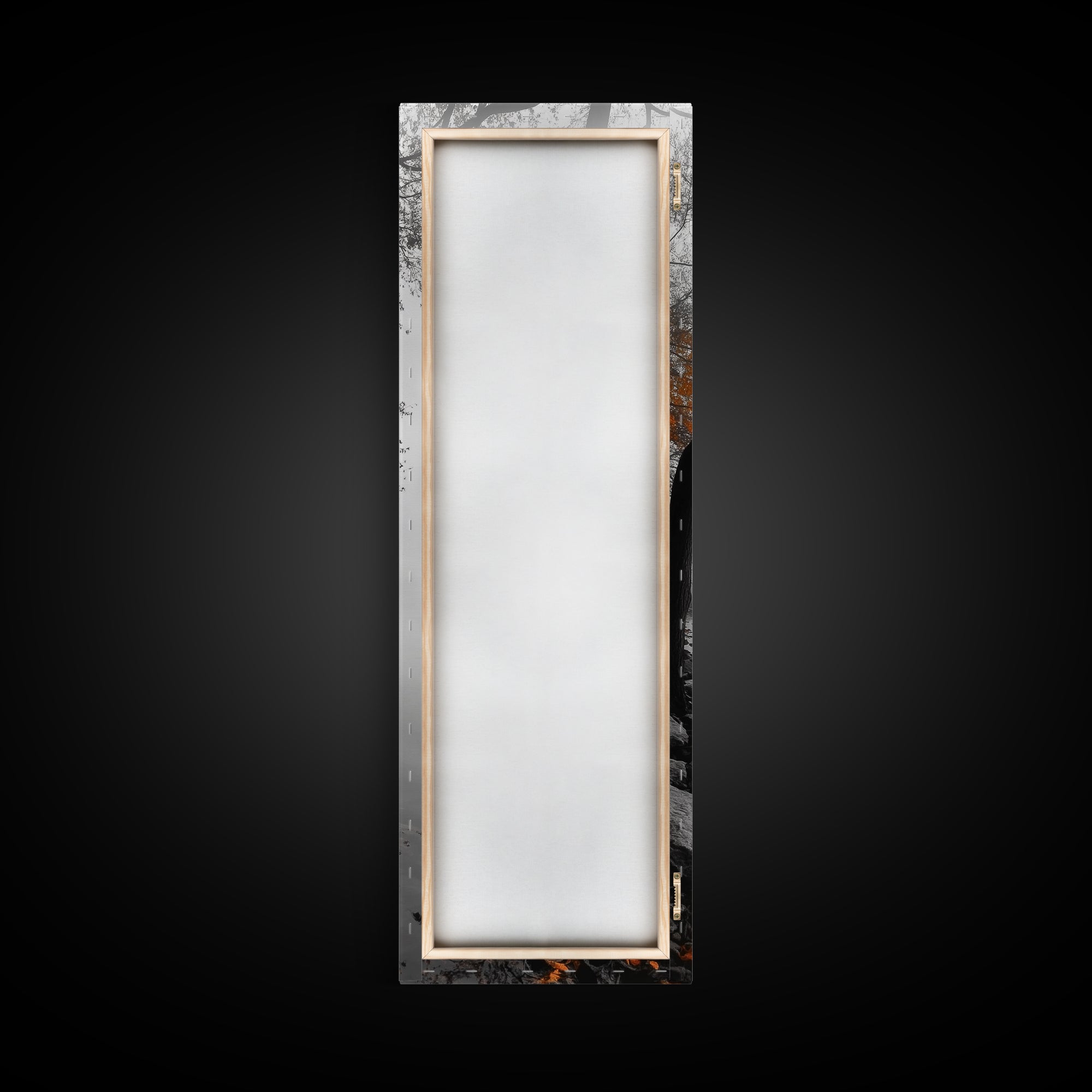 Foggy Lake, Autumn Forest, Peaceful Morning Landscape, Canvas Print, Minimalist Wall Art, Zen Bedroom Decor, Serene Fall Artwork