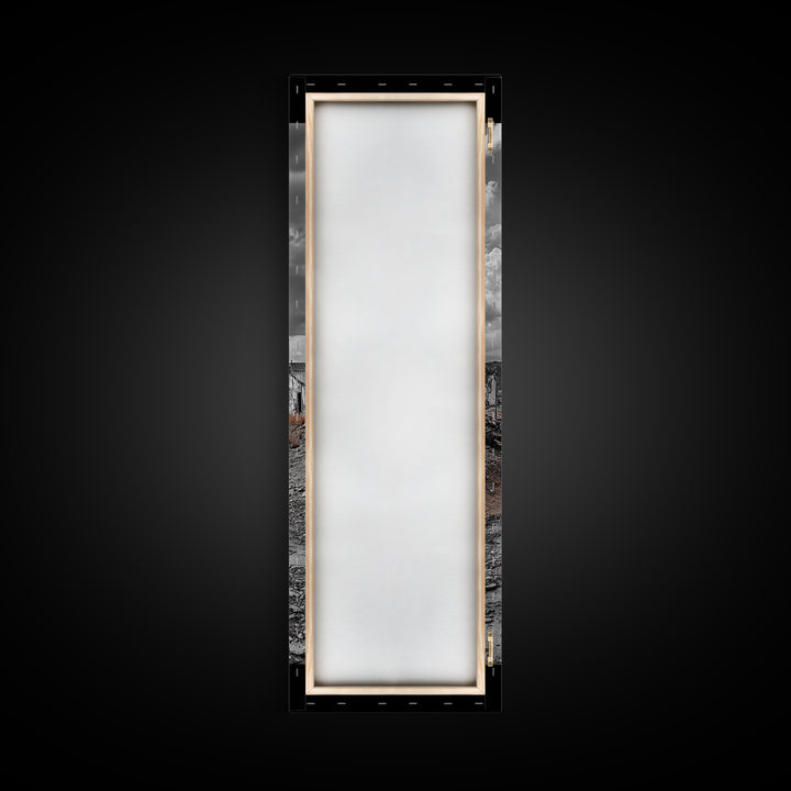 Abandoned Town, Haunted Path, Deserted Village, Ghost Ruins, Framed Canvas Print, Dark Wall Art, Rustic Halloween Decor, Moody Photography