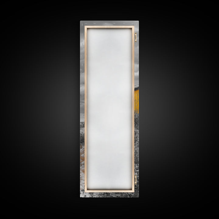 Beach Shack, Rustic Cabin, Vibrant Doors, Framed Canvas Print, Coastal Entryway Wall Art, Tropical Boho Decor, Seaside Rustic Style