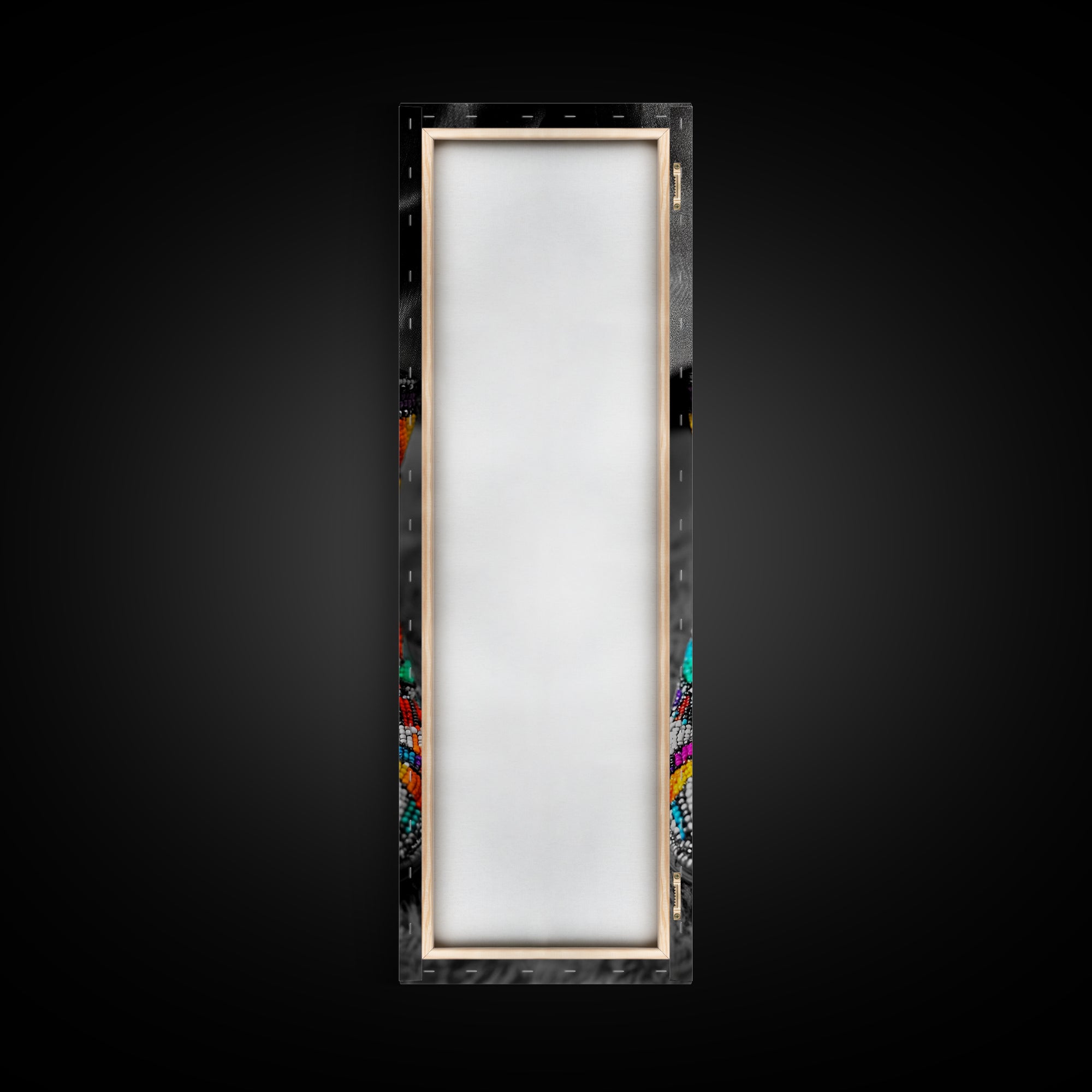 Beaded Boots, Bold Fashion, Cultural Style, Tribal Vibes, Framed Canvas Print, Boho art, Fashion Wall Art, Entryway Decor, Statement Piece