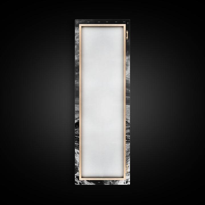 Bold Black Ship, Ocean Storm Photography, Nautical Adventure Decor, Canvas Print, Modern Coastal Wall Art, Moody Living Room Art