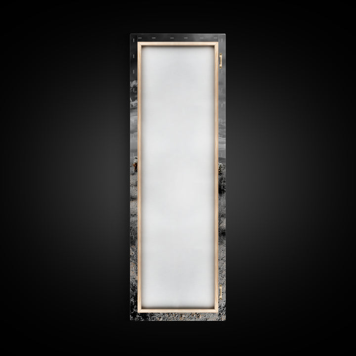 Cholla Cactus Desert, Southwestern Nature Scene, Spiky Plant Decor, Framed Canvas Print, Minimalist Boho Art, Sunroom or Entryway Style