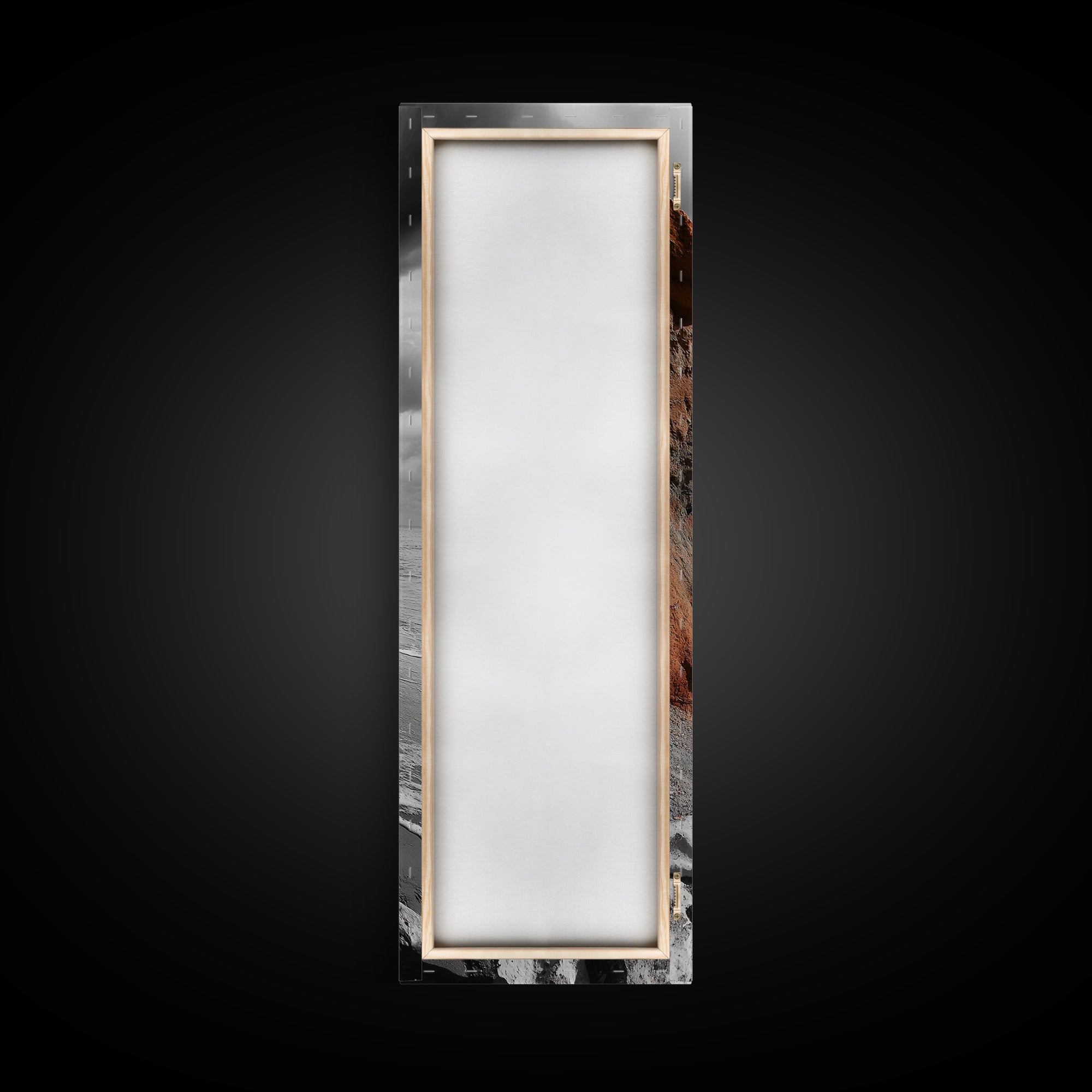 Coastal Cliffs, Orange Rocks, Seaside Drama, Fall Coastal Wall Art, Canvas Print, Earth Tone Decor, Hallway or Entryway Statement Piece