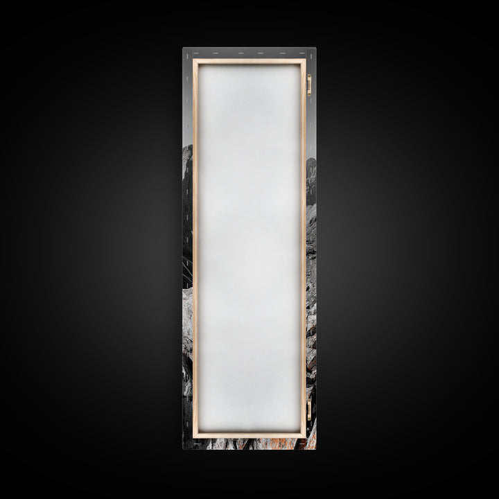 Rugged Mountain, Rocky Cliff, Adventure Landscape, Highland Scene, Nature Travel Art, Framed Canvas Print, Rustic Cabin Wall Decor