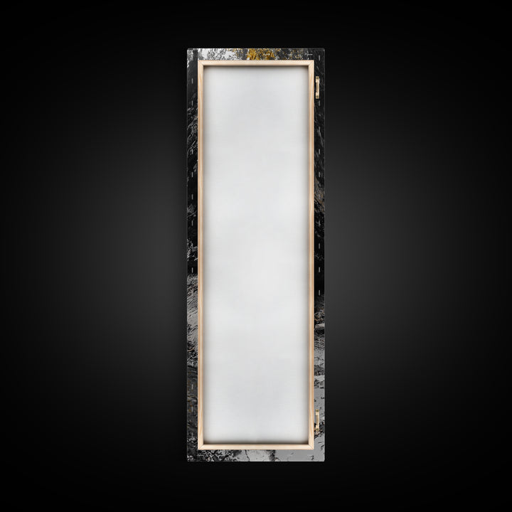 Autumn Gorge, Fall Stream, Yellow Trees, Nature Canyon Trail, Framed Canvas Print, Rustic Hallway Decor, Cozy Autumn Living Room Art