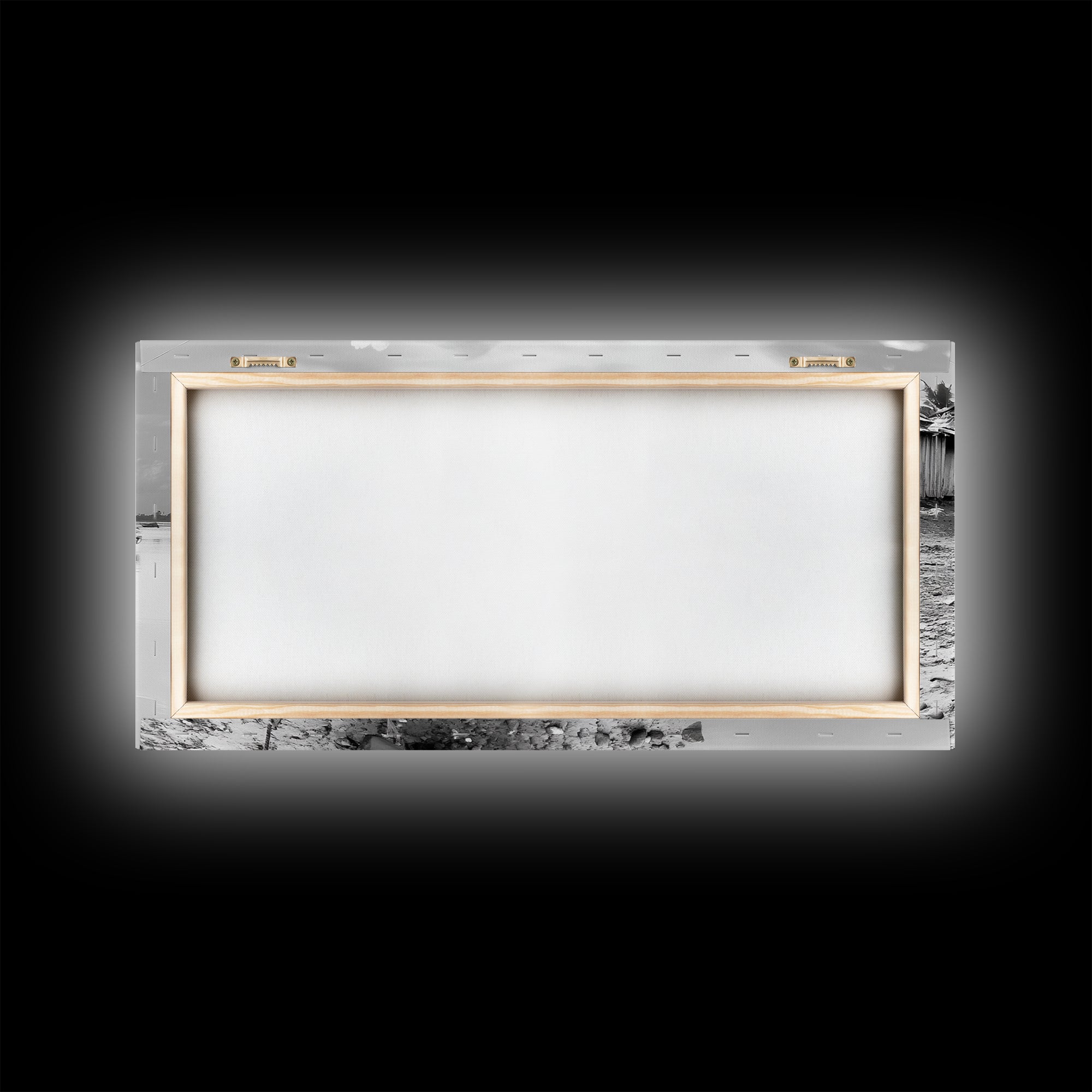 Blue Boat, Shore Village, Coastal Charm, Framed Canvas Print, Rustic Fishing Art, Seaside Home Decor, Nautical Style, Ocean Wall Art