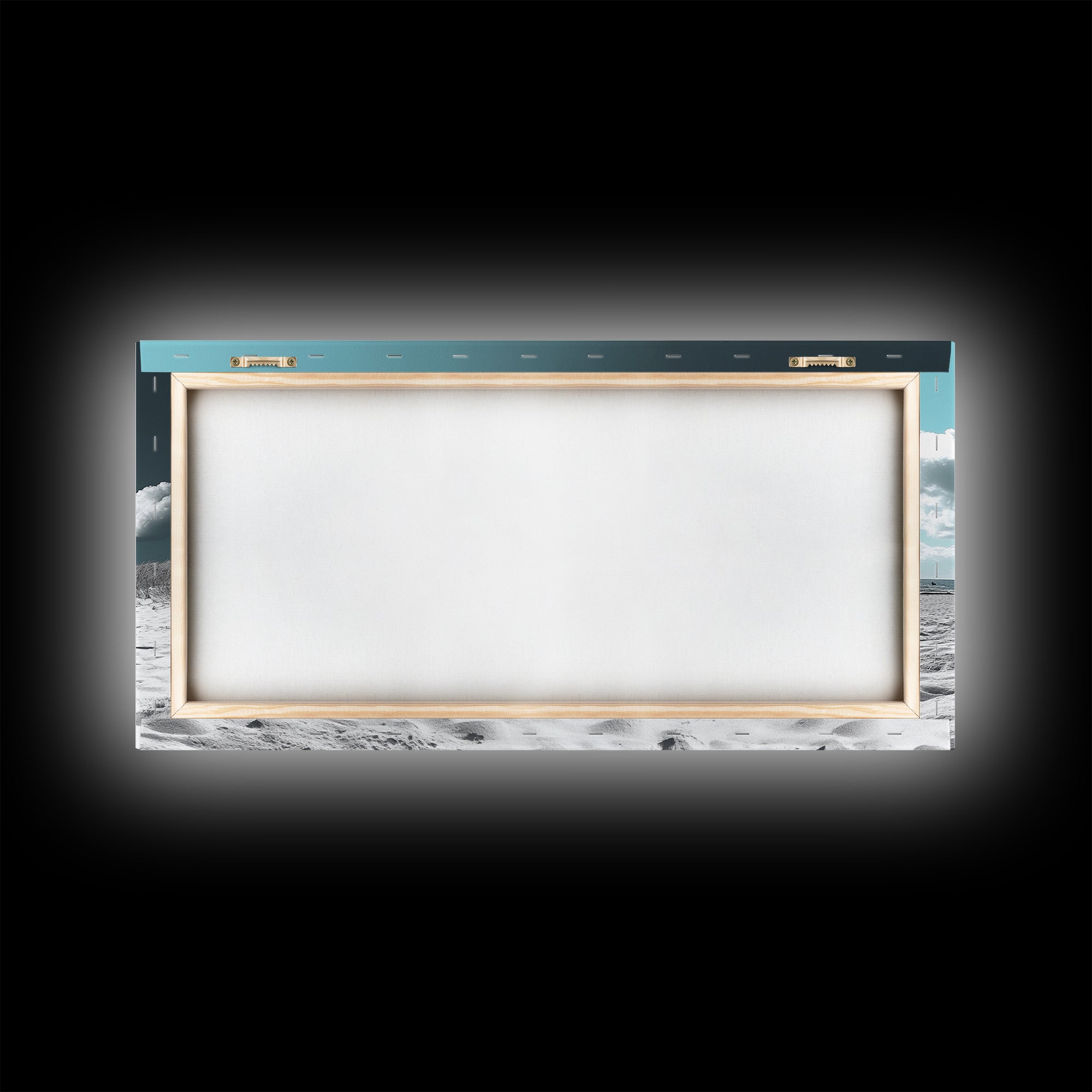 Beach Volleyball, Summer Sport, Minimalist Beach Scene, Sky Art, Framed Canvas Print, Game Room Wall Art, Coastal Modern Decor