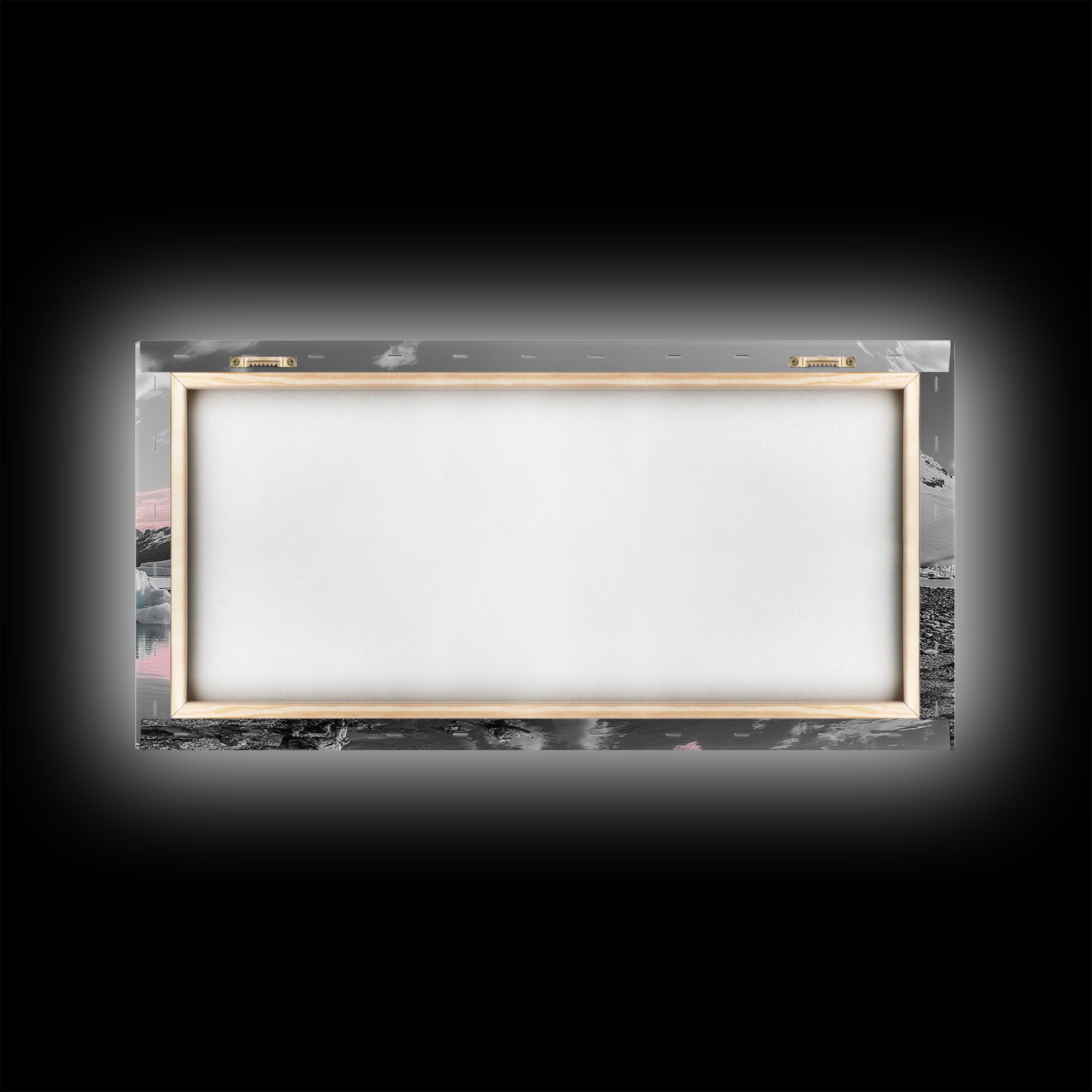 Blue Icebergs, Pink Sky, Glacial Lake, Arctic Dreamscape – Canvas Print, Nature Photography Art, Bedroom Wall Art, Serene Winter Decor