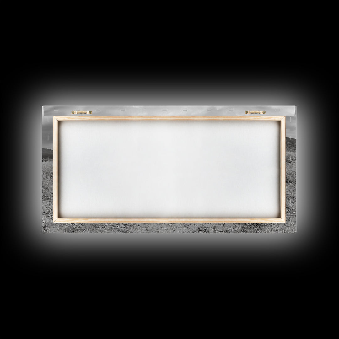 Desert Scene, Tumbleweed Beauty, Arid Landscape, Western Mood, Framed Canvas Print, Neutral Art, Entryway Wall Art, Rustic Home Style