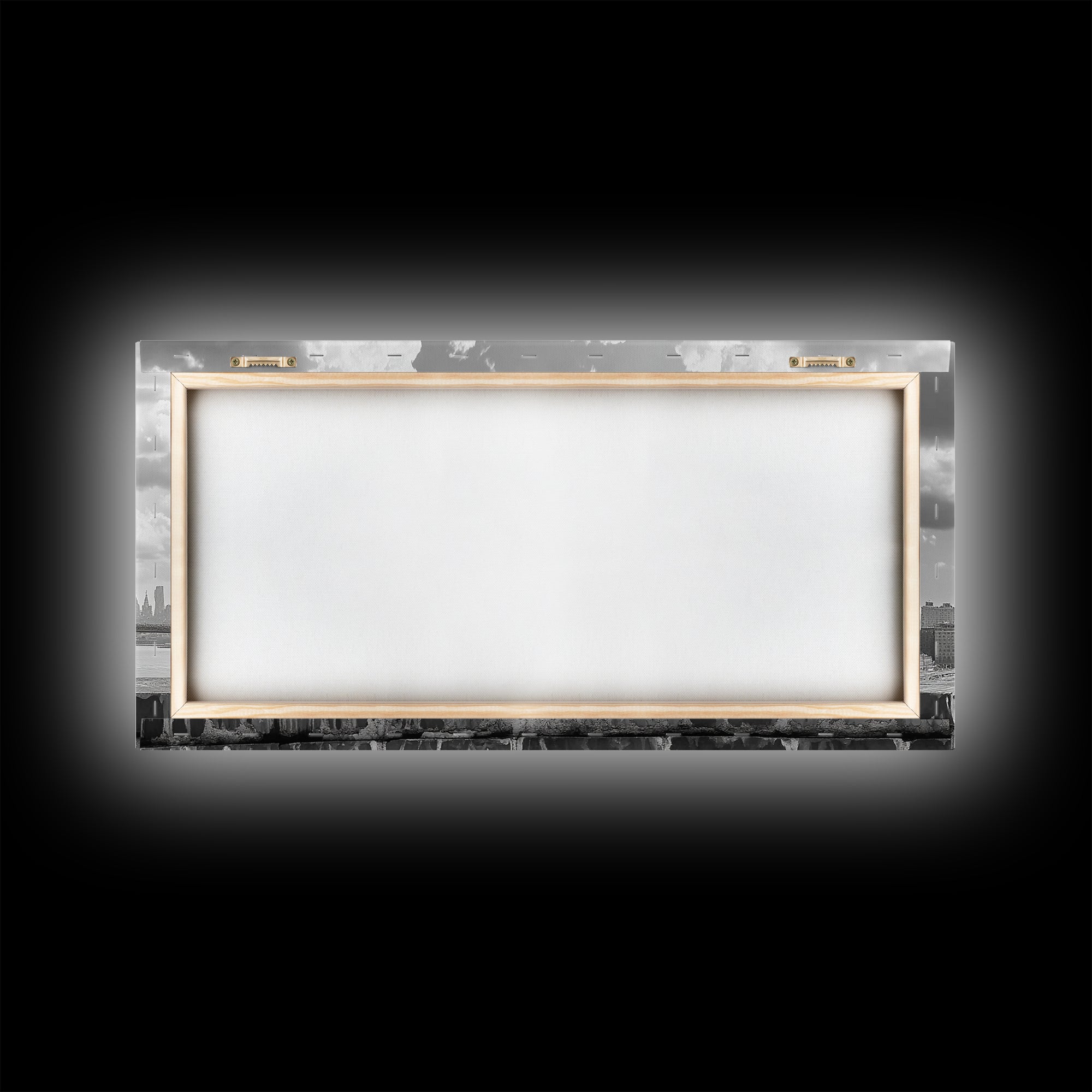 Rooftop View, Urban Woman, Brooklyn Bridge, Reflective Mood, Framed Canvas Print, Modern City Wall Art, Inspirational Office Decor