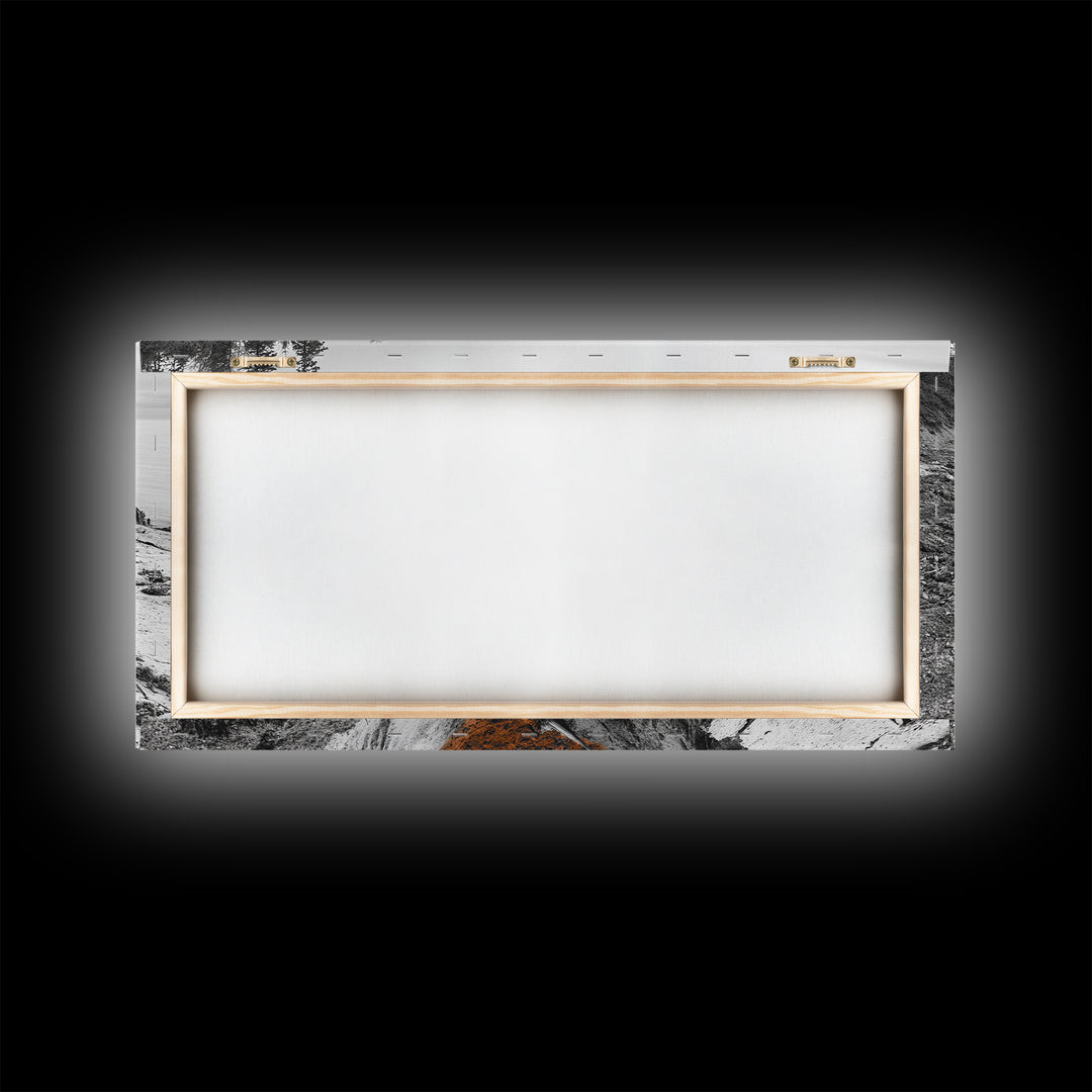 Coastal Cliff, Erosion Edge, Rugged Shoreline, Ocean Mystery, Framed Canvas Print, Modern Nature Wall Art, Earthy Office Decor, Beach Mood