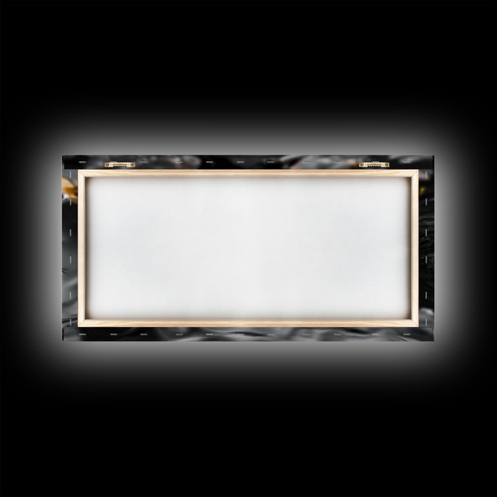 Autumn Leaf Ripple, Nature Zen Moment, Framed Canvas Print, Fall Wall Decor, Minimalist Art, Bathroom or Spa Wall Art, Peaceful Vibe