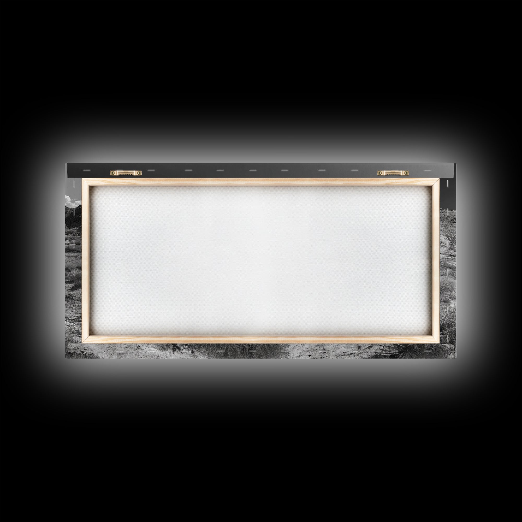 Desert Pool, Yellow Reflection, Desert Hills, Framed Canvas Print, Minimalist Nature Art, Neutral Home Decor, Modern Office Wall Art