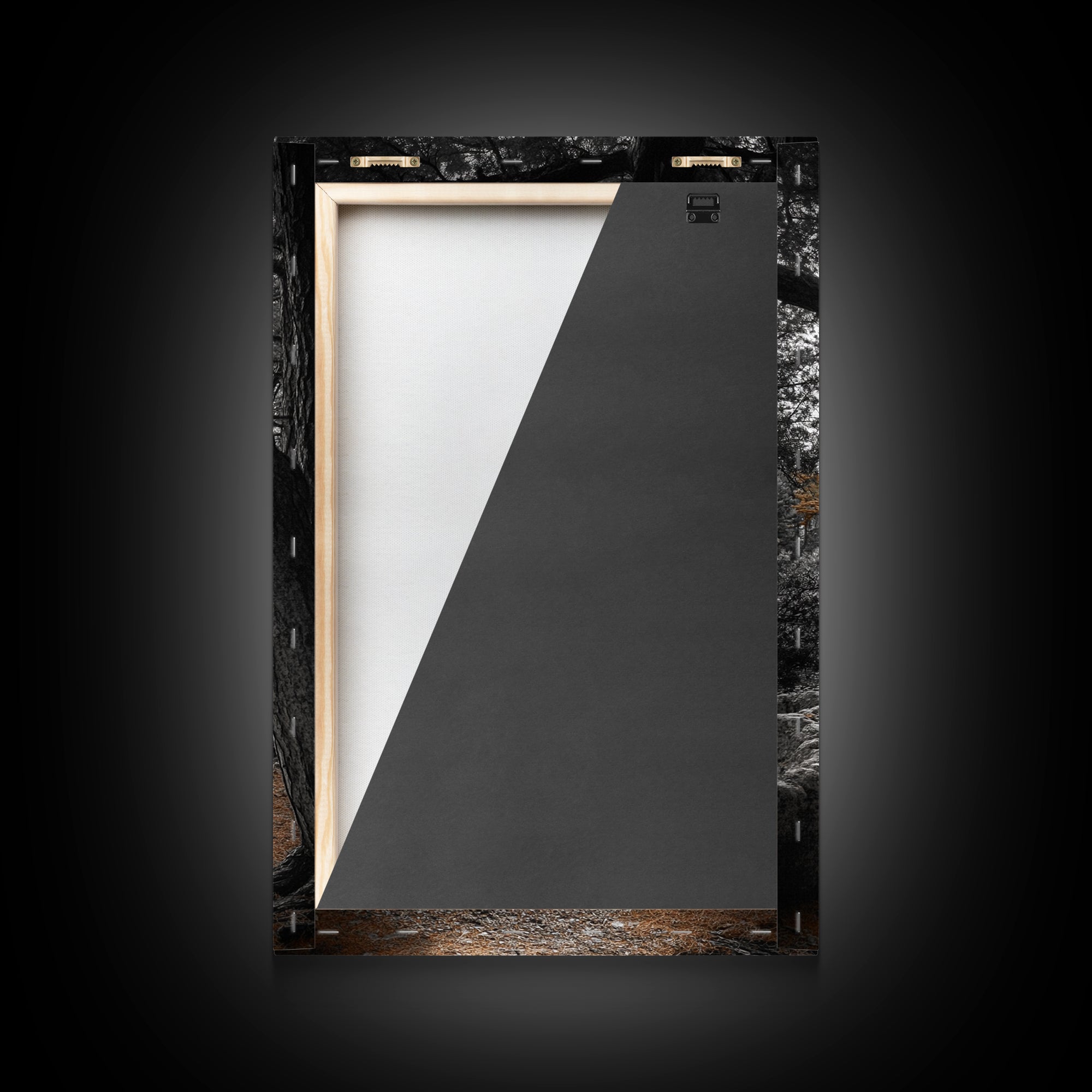 Autumn Forest Lake, Nature Photography, Scenic Landscape, Canvas Print, Rustic Cabin Decor, Neutral Tones, Bedroom Wall Art, Outdoor Art