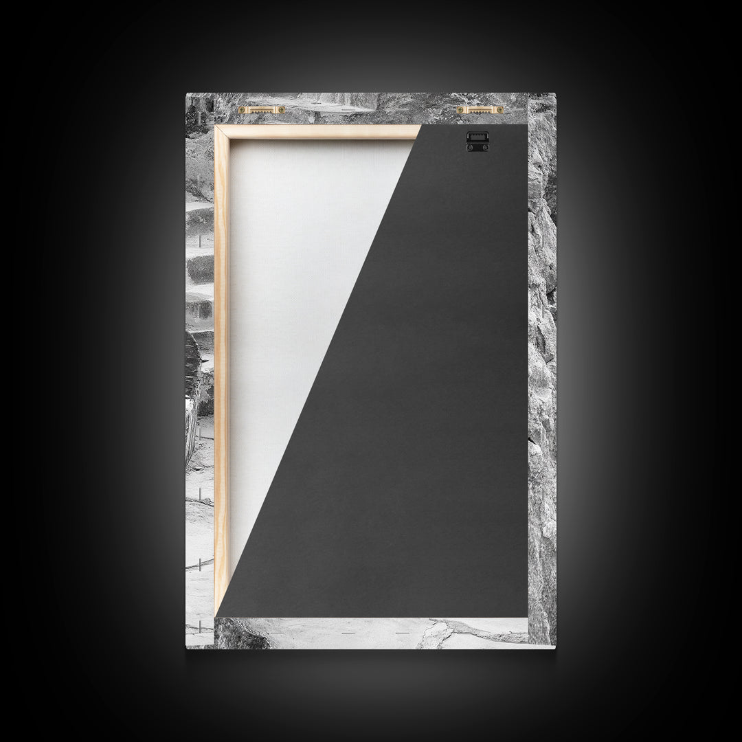 Blue Spring, Natural Oasis, Stone Pool, Canvas Print, Spa Bathroom Wall Art, Tranquil Escape, Minimalist Water Photography, Zen Vibes