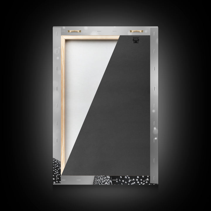 Black Loon, Bird Closeup, Snowy Glow, Winter Nature Canvas Print, Wildlife Wall Art, Modern Bedroom Decor, Birdwatcher Gift Print