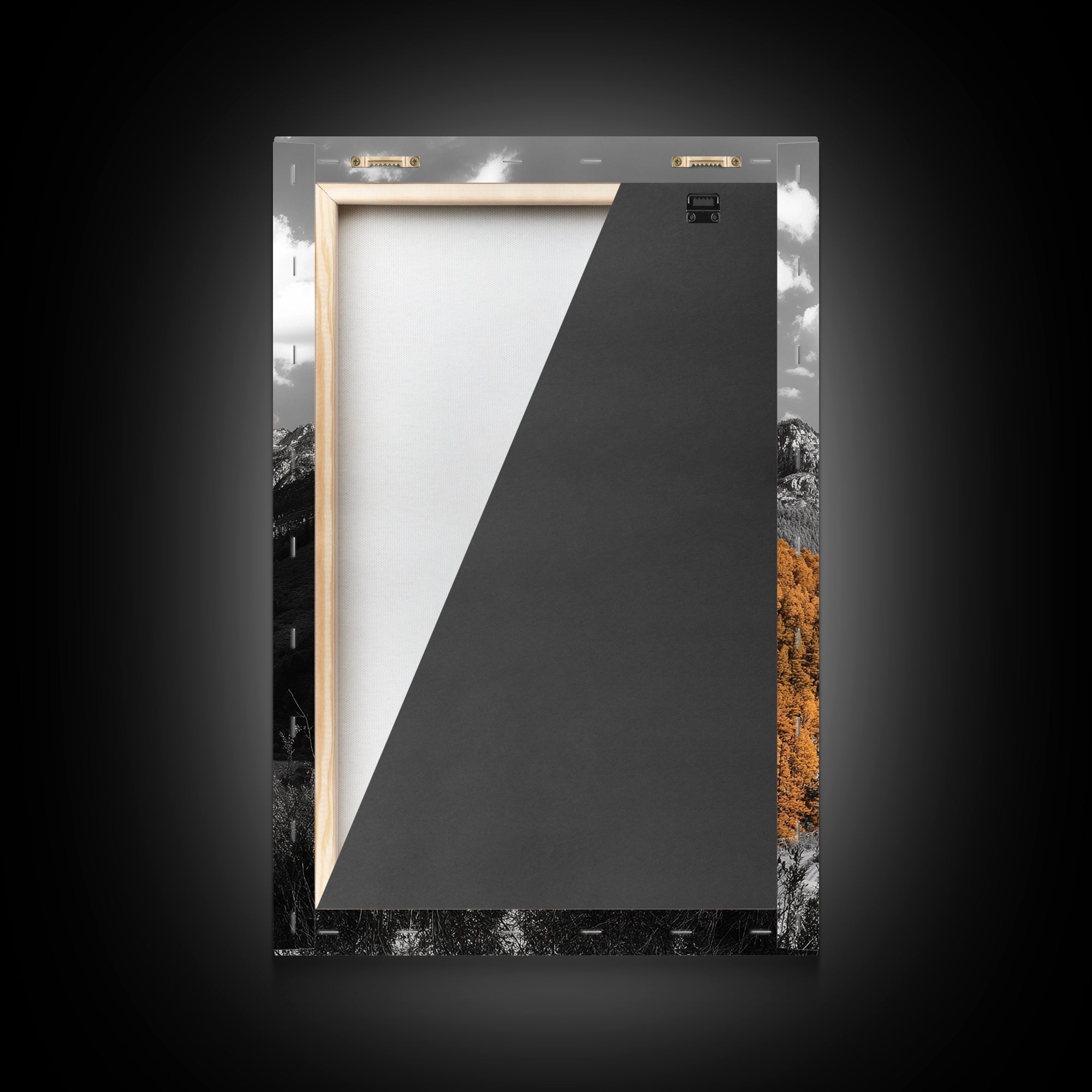 Autumn Valley Glow, Mountain View, Fall Landscape Photography, Framed Canvas Print, Living Room Wall Art, Rustic Farmhouse Style