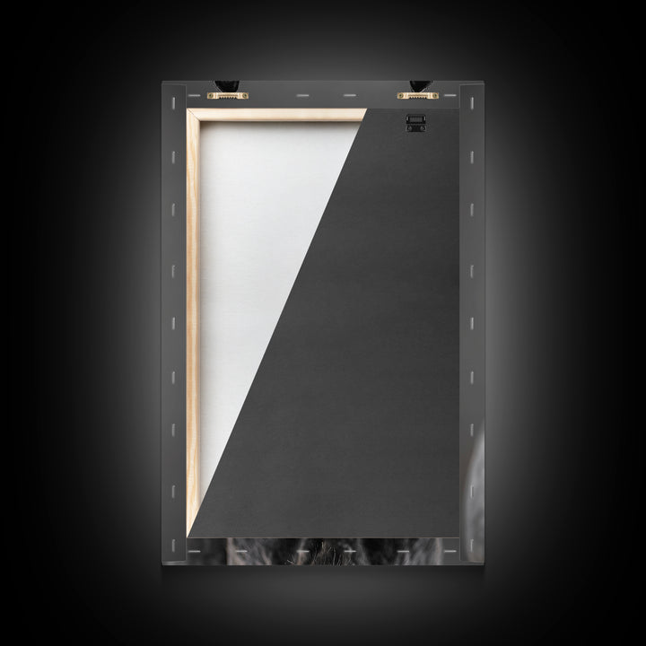 Donkey Close-Up, Rustic Farm Animal, Black and White Portrait, Canvas Print, Farmhouse Kitchen Art, Country Animal Wall Decor