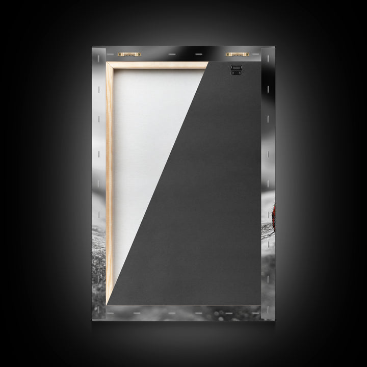 Blue Crab, Vibrant Shell, Coastal Creature Art, Framed Canvas Print, Bathroom Wall Art, Nautical Theme Decor, Ocean Wildlife Art