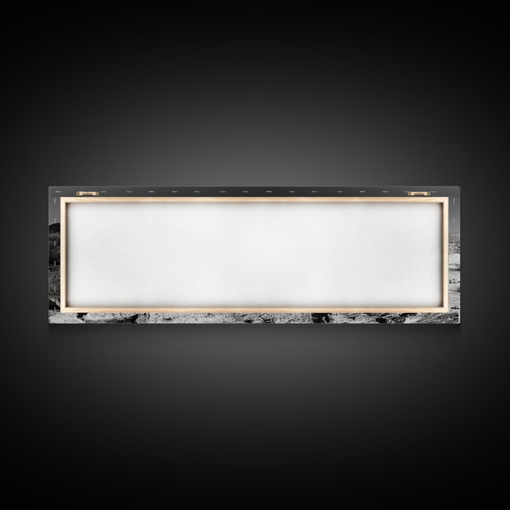 Desert Water Reflection, Desert Pond Scene, Minimalist Landscape Art, Framed Canvas Print, Neutral Wall Decor, Tranquil Nature Artwork