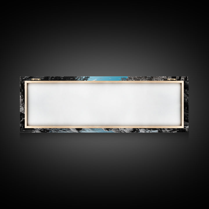 Coastal Cove, Ocean Escape, Blue Seascape, Nature View, Framed Canvas Print, Coastal Wall Decor, Bathroom Art, Nautical Beach Art