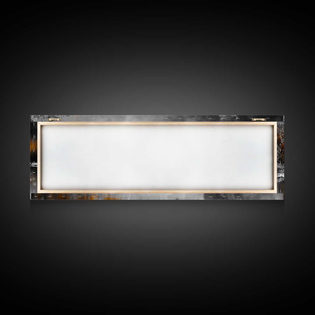 Autumn Marsh Scene, Duck Reflection, Moody Landscape, Canvas Print, Fall nature wall art, rustic home decor, cabin wall print