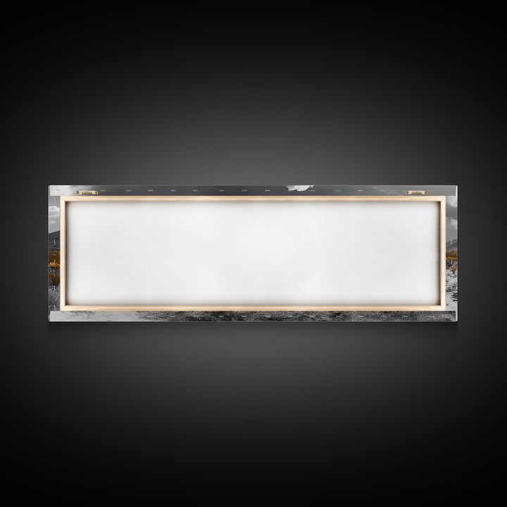 Desert Cactus, Southwestern Vibes, Golden Landscape, Boho Earth Tones, Framed Canvas Print, Entryway Wall Art, Desert Home Decor