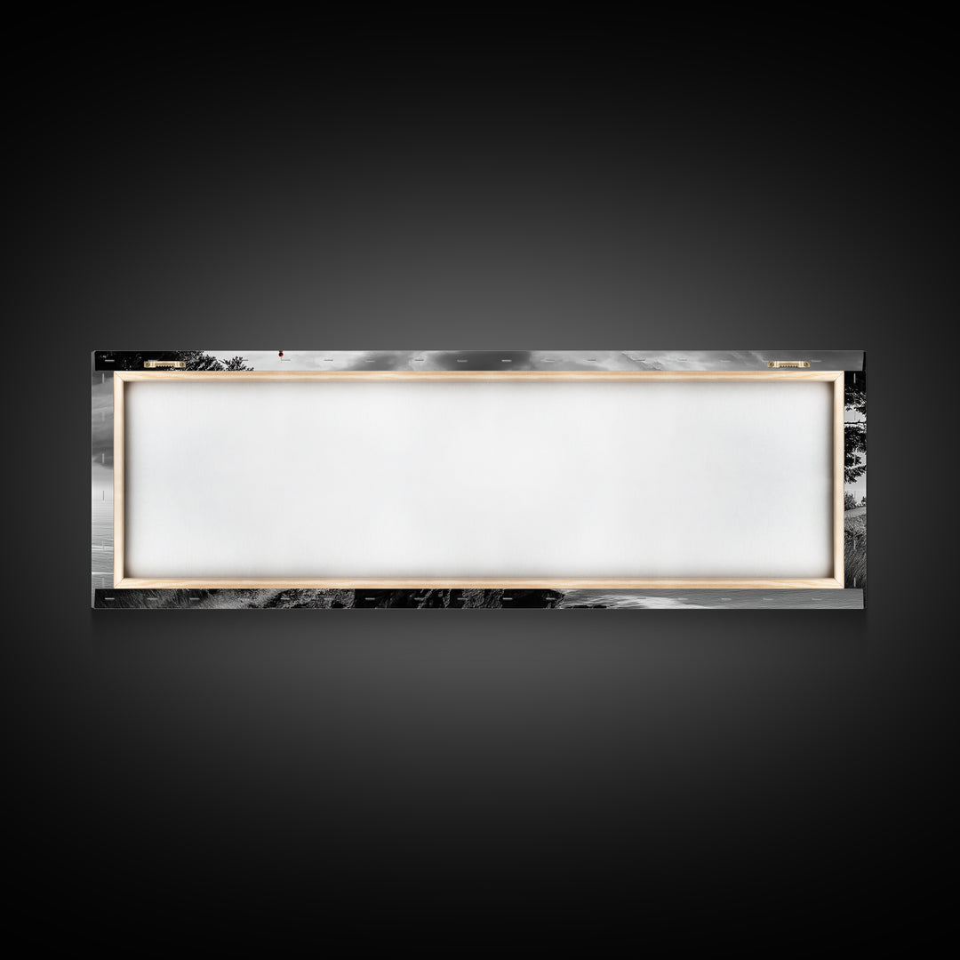 Coastal Lighthouse, Ocean Cliffs, Red Roof, Nautical Beacon, Framed Canvas Print, Bathroom Wall Art, Minimalist Coastal Decor, Seaside Vibe