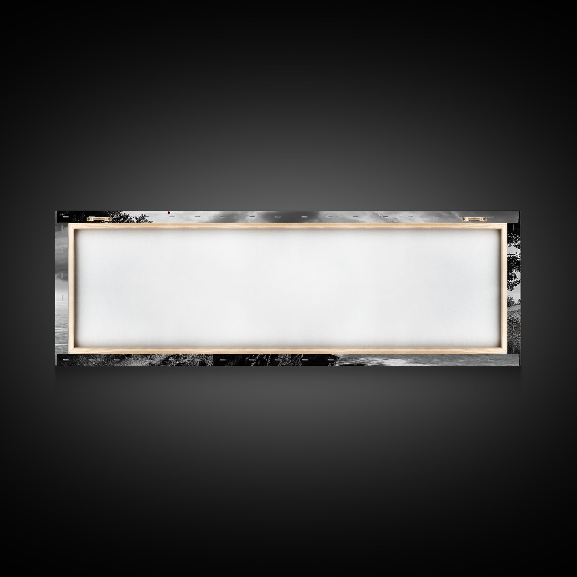 Coastal Lighthouse, Ocean Cliffs, Red Roof, Nautical Beacon, Framed Canvas Print, Bathroom Wall Art, Minimalist Coastal Decor, Seaside Vibe