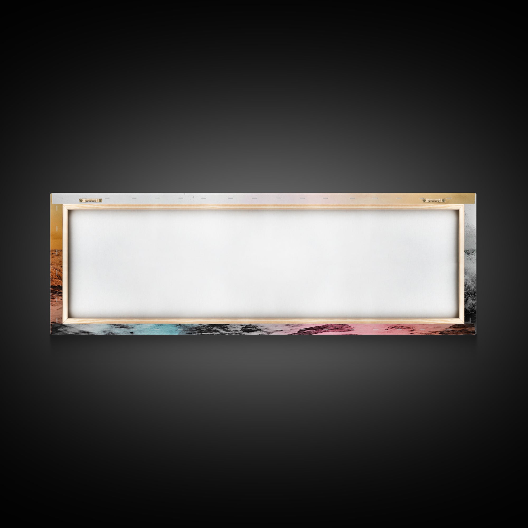 Crashing Ocean Wave, Pastel Color Splash, Moody Coastal Storm, Framed Canvas Print, Bathroom Wall Art, Surfer Beach Vibes