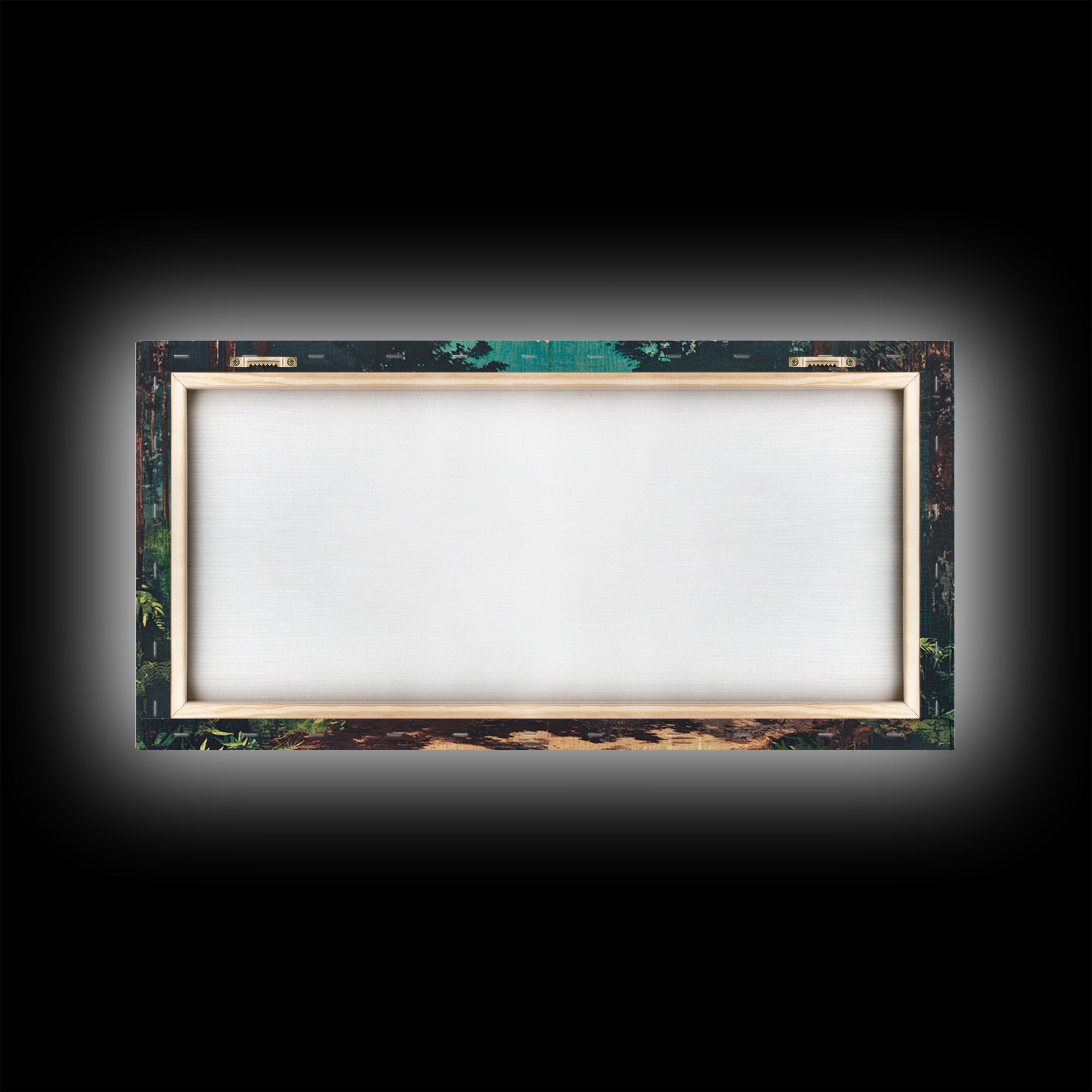 Sunlit Pine Forest Path Canvas Print, Nature Wall Art, Forest Wall Decor, Japandi Wall Art For Entryway And Office Decor