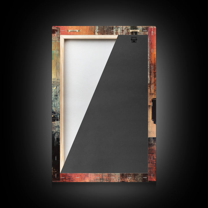 Moody Grand Piano In Warm Abstract Studio Canvas Print, Music Room Decor, Jazz Art Print, Modern Wall Art, Gift For Music Lover