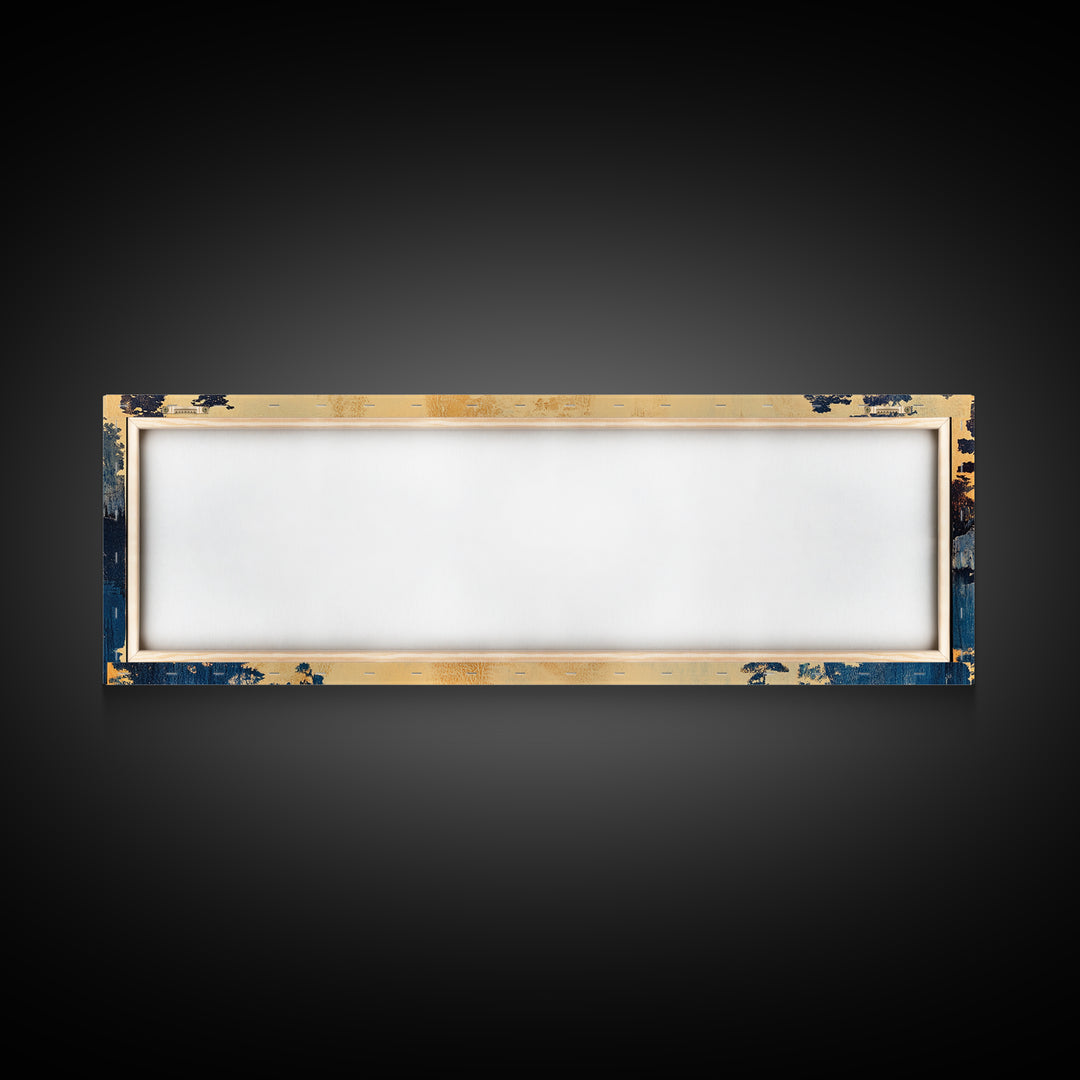 Blue Lake Pine Forest Reflections Canvas Print, Serene Nature Wall Art, Japandi Landscape Decor, Calming Living Room Print
