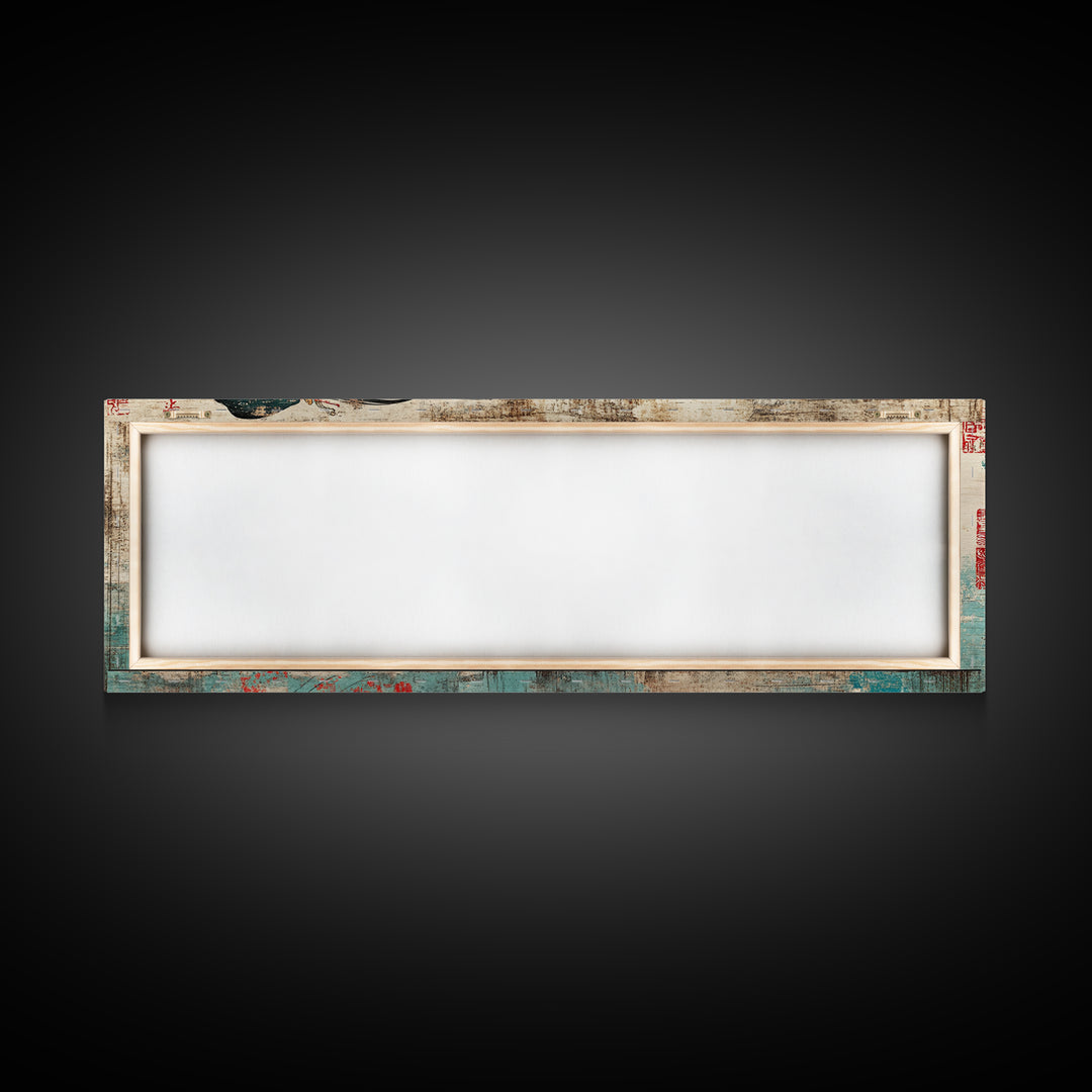 Red Koi Mermaid Wall Art, Asian Fantasy Canvas Print, Japanese Wall Decor, Whimsical Art, Bedroom Decor, Gift For Her, Home Decor