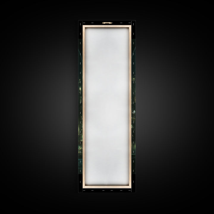 Mystical Gothic Library Window Wall Art, Dark Academia Fantasy Artwork, Moody Bookish Decor, Magical Reading Nook Print